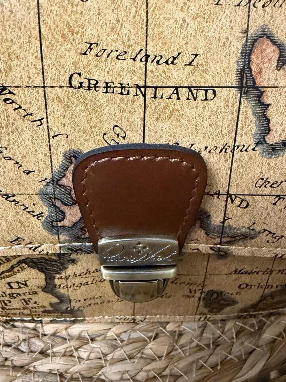 Patricia Nash P141414X European Map Print Leather Crossbody